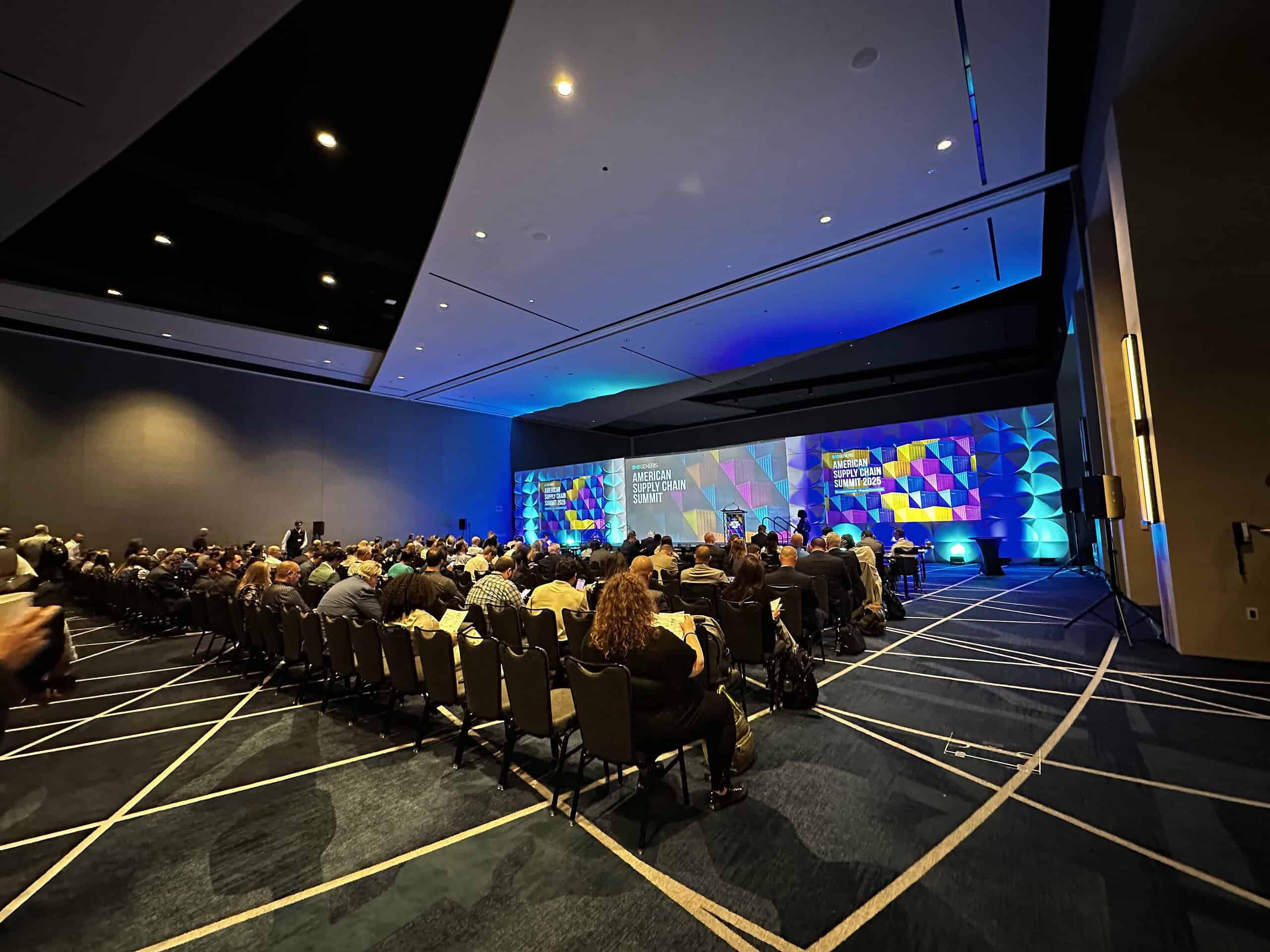 Audience attending a keynote at the American Supply Chain Summit 2025.