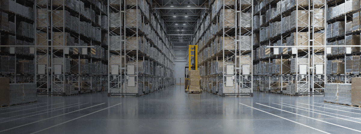 Warehouse with racking